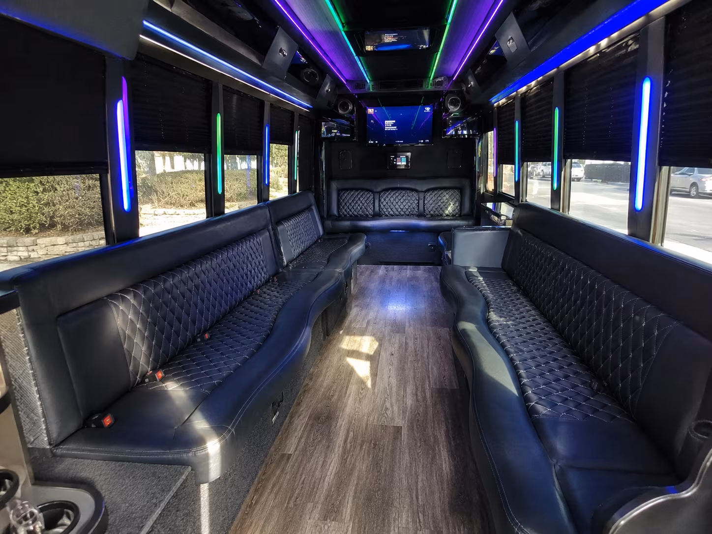 midland 15 passenger party bus interior