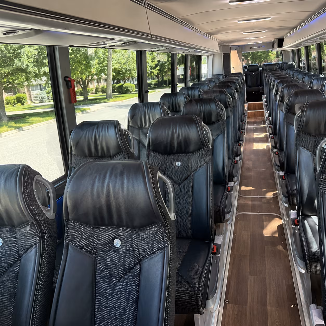 midland 40 passenger charter bus inside