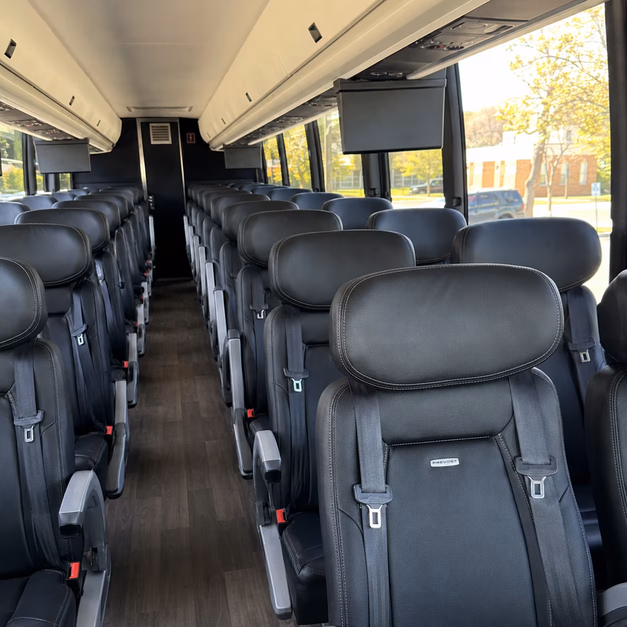 midland 45 passenger charter bus inside