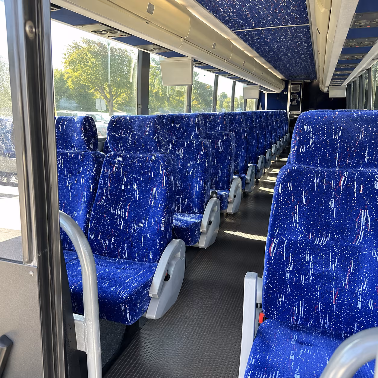 midland 50 passenger charter bus inside
