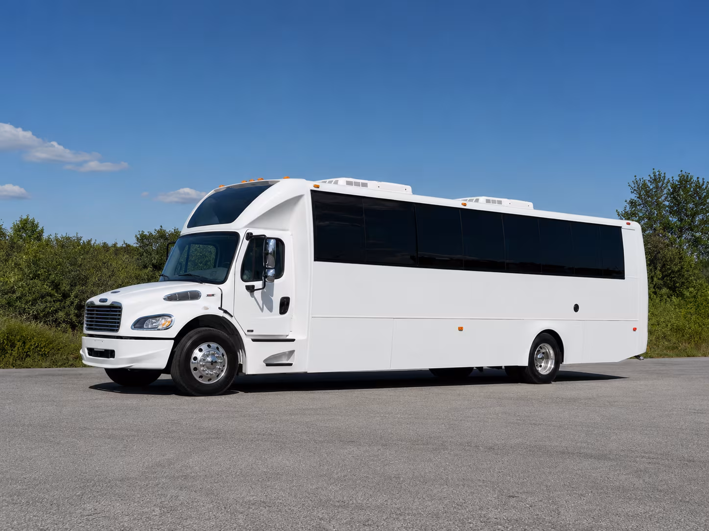 post reception late night wedding shuttle buses in midland
